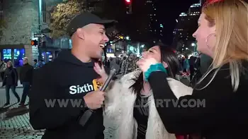 Girls showing boobs in public to normal people