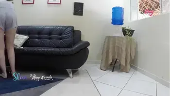 I received the delivery guy without panties and asked him to put the medicine on my foot