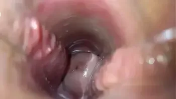 Orgasm inside the vagina close-up