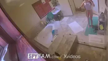 SPYFAM Horny Big Tit Step Sister Caught Masterbating