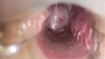 orgasm inside the vagina close-up