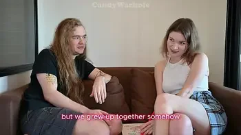 Horny stepsister begs to take her virginity, oral sex, family taboo