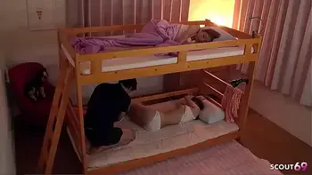 Japanse Young Step-Sister caught her Fucked and Join in FFM Threesome with Deep Creampie in Uncensored JAV Porn