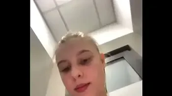 Gym girl training and play with herself