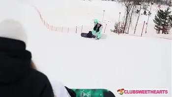 From Snowboarding to Pussy Fucking with 18yoy Alice Flore and Amelia Ost by ClubSweethearts