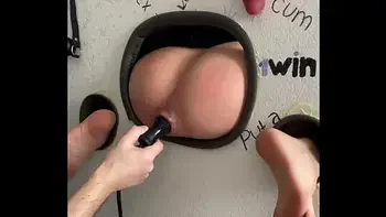 Insatiable ass in the cinema toilet