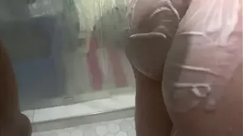 Sexy Petite Blonde Step Sister Called Step Brother To Bring Her A Towel In The Bathroom And This Happened