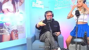 Annie Marin Sexy blonde fucks her friend on Juan Bustos Podcast.