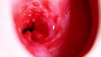 Nice big head slides inside best friend's sweet shiny hole!