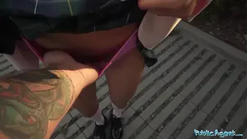 Public Agent Cute Colombia babe is bent over and fucked from behind outdoors