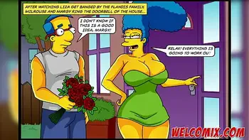 Watching my wife fucking another man! Simpsons porn Cuckold!