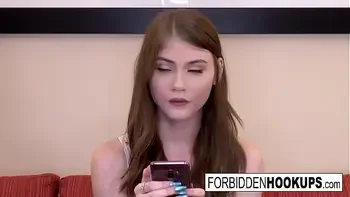 Hot teen babe fucks her lucky step-brother