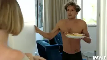 Blue eyed MILF Betty Foxxx banging her stepson as she suck his thick young cock