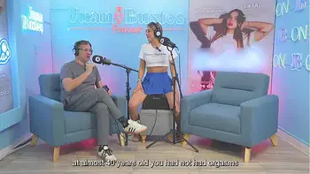 Cristina Vega WEBCAM LATINA model smashes her clitoris riding the Fuck Machine on Juan Bustos Podcast