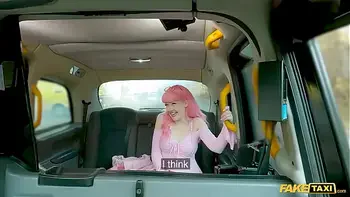 Fake Taxi - Pink haired wonder fucker gets her pussy CREAMPIED
