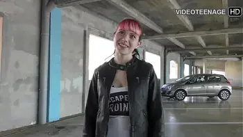 cute 18 years Luna does her first porn casting