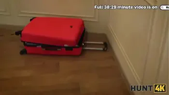 HUNT4K. Blonde slut betrayed her sexy cuckold GF for landlord's big cock