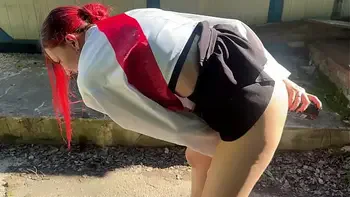 I caught my neighbors daughter, a graduate, drinking  and punished her with a bottle in her ass