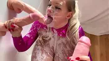 Huge Mess on My Face from 3 Monster Toys – My Giant Tits Bounce Before I Squirt! | Lenushka Doll