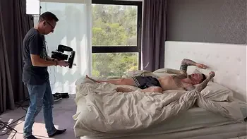 BTS FOURSOME Kesha Ortega, Nuria Millan, Josy Black, Raul Bud, director Julio Rocco