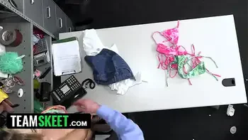 Bikini Thief Gets Fucked by Angry Security Guard