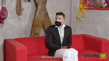 SHAME4K. His Mom’s best friend turned out to be a dominatrix and he had pleasure to fuck her