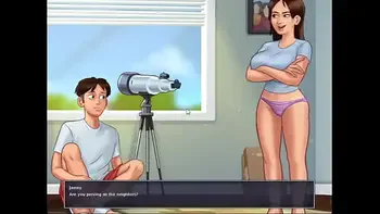 Jenny gives her stepbrother handjob Summertime saga