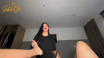 Spying on my stepmom!! Hot MILF eats dick of her stepson while his husband is not at home - Salome Gil