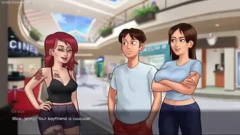 Summertime Saga By DarkCookie - Hot Stepmom Debbie in Seductive Sexy Dress Begs Him to Kiss Her