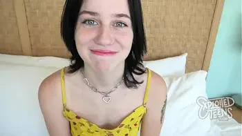 Brand New Pale 18 Year Old With Freckles Makes Her Porn Debut