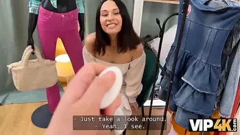 VIP4K. Secret anal sex in a fitting room