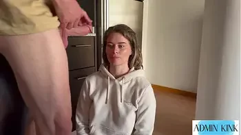 Girlfriend is mad but he still cums on her face