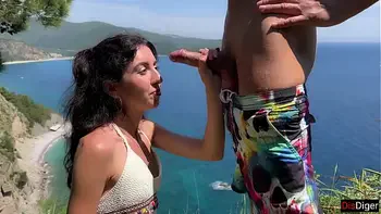 Public Dick Flashing - Girl Help Me to Cum in Mountains