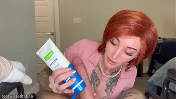 Wheelchair Disabled Step Son Accidentally Cums All Over Step Mom