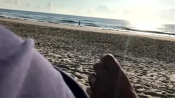 A beach picnic ended with an anal creampie.