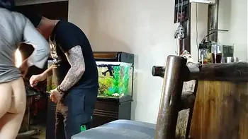 Stepbrothers jerking off while hot stepsis fucks dildo