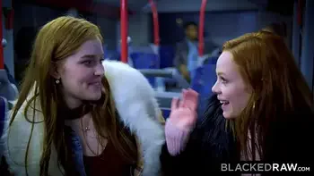 BLACKEDRAW Two Beauties Fuck Giant BBC On Bus!