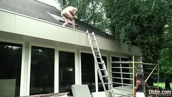 grandpa fucks 18 year old girl moans with pleasure and swallows