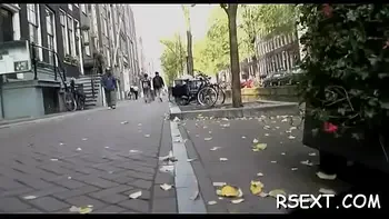 Glamorous amsterdam hooker rides a large hard rod passionately