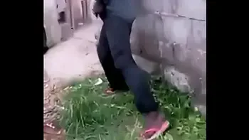 African woman fucks her man in public