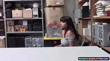 Shoplifter Aryana rides Officers huge cock