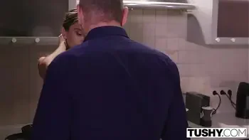 TUSHY Anal crazy brunette seduces her husband's friend