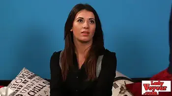 Elegant english voyeur talks to wanking loser