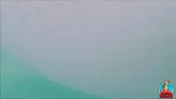 my husband, my unicorn and me in erotic play on a public beach.