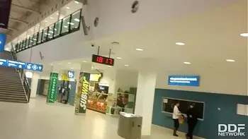 Czech blondie Sweet Cat's POV style blowjob & ball licking debut