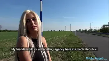 Public Agent Sweet shaven Romanian pussy gets creampied after hard fucking