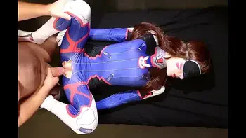 Overwatch Cosplay - Tiny D.Va Moans on Super Thick Cock and gets No Mercy from Somegirth