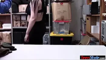 Curvy busty teen thief punish fucked by a LP officer