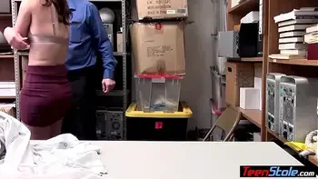 Tiny titted thief fucked in the ass by perv LP officer