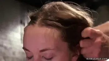 Babe with huge ball gag fucked bdsm